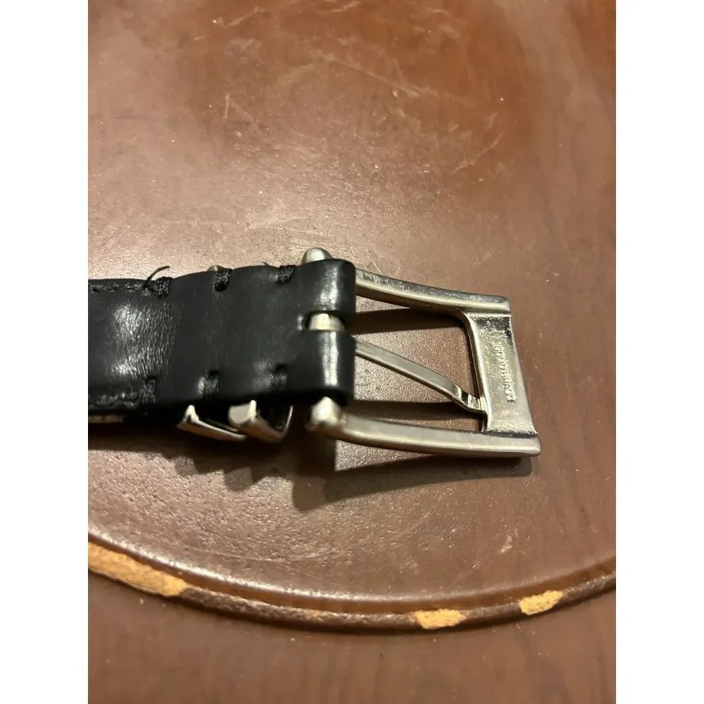 Vintage Genuine Leather Braided Brown Black Belt Size 40 Boho Western Hippie Cow